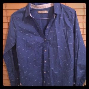 Blue button down shirt- Abercrombie and Fitch